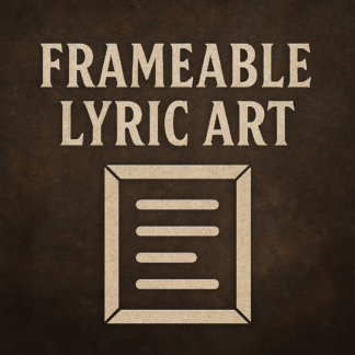 Frameable Lyric Art
